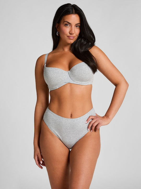 Merlee Cotton High Waist Women's Briefs Brazil Gray