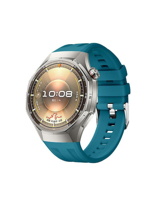 Einfarbiges Silikonarmband Für Huawei Watch Gt 6 Pro Blau