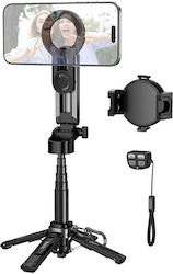 Hoco K27 Pro Selfie Stick με Τηλεχειριστήριο / Bluetooth Μαύρο 313235