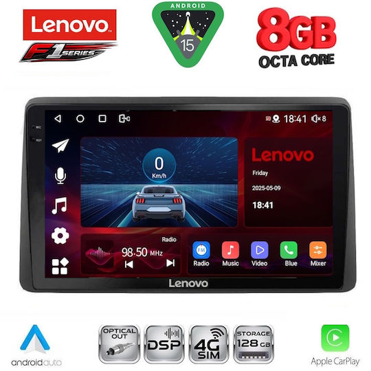 Lenovo Ηχοσύστημα Αυτοκινήτου για Dacia Duster 2019 (Bluetooth/USB/WiFi/GPS/Apple-Carplay/Android-Auto) με Οθόνη Αφής 10"