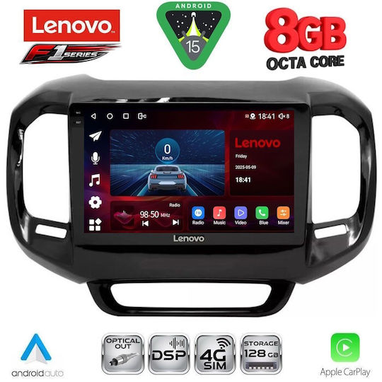 Lenovo Car Audio System for Fiat Toro 2017 (Bluetooth/USB/WiFi/GPS/Apple-Carplay/Android-Auto) with Touch Screen 9"