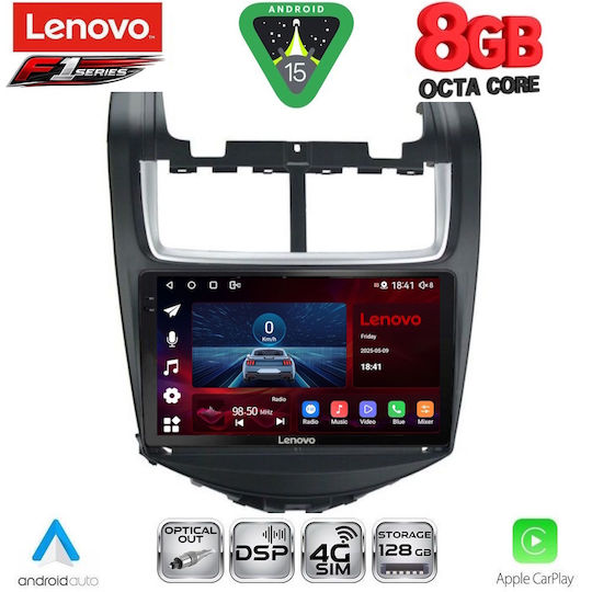 Lenovo Car Audio System for Chevrolet Aveo 2014-2017 (Bluetooth/USB/WiFi/GPS/Apple-Carplay/Android-Auto) with Touch Screen 9"