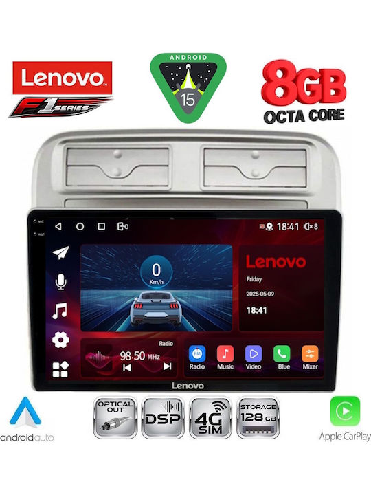 Lenovo Car Audio System for Fiat Grande Punto 2005-2012 (Bluetooth/USB/WiFi/GPS/Apple-Carplay/Android-Auto) with Touch Screen 9"