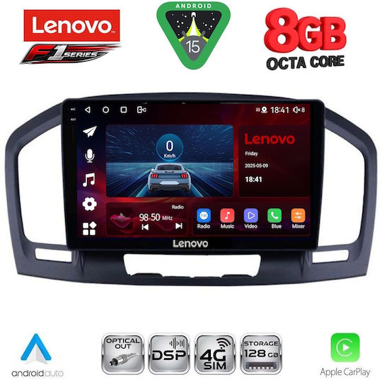 Lenovo Car Audio System for Opel Insignia 2008-2013 (Bluetooth/USB/WiFi/GPS/Apple-Carplay/Android-Auto) with Touch Screen 9"
