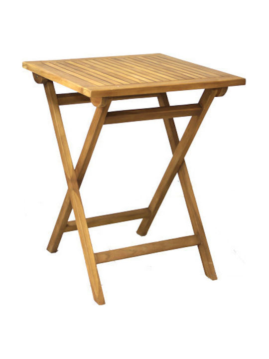 Masă Pentru Spații Exterioare Mici Din Teak Pliabil Teak 60x60x75cm