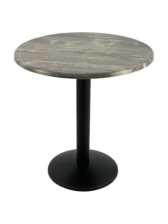 Masă Bar pentru Spații Mici Exterioare Din Lemn cu Ramă Metalică Verde 70x70x74cm