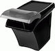 Raki Plastic Waste Bin 17lt Black