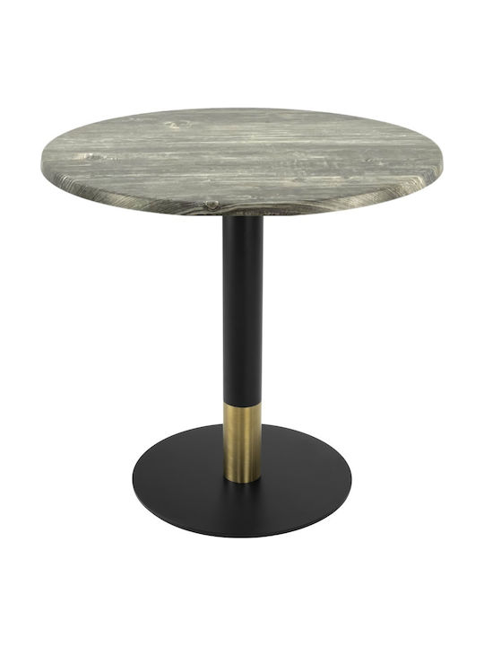 Masă Bar pentru Spații Mici Exterioare Din Lemn cu Ramă Metalică Verde 70x70x74 cm