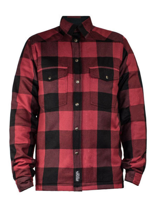 John Doe Motoshirt Χειμερινό Ανδρικό Μπουφάν Μηχανής Κόκκινο