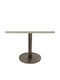 Masă Bar Pentru Spații Mici Exterioare Pliabilă Din Lemn Cu Ramă Metalică Vintage Bronz 80x80x74cm