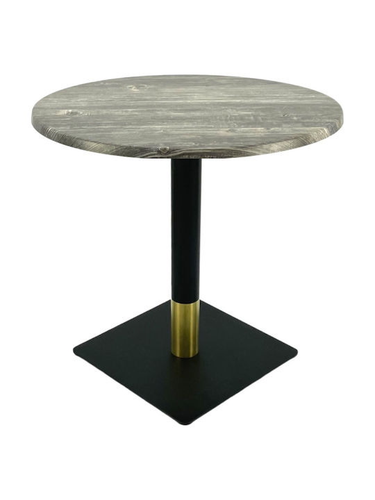 Masă Bar pentru Spații Mici Exterioare Din Lemn cu Ramă Metalică Verde 70x70x74cm