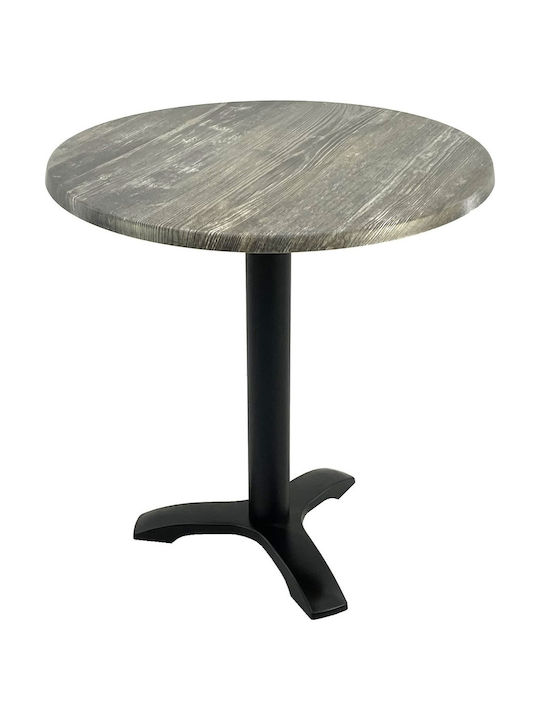 Masă Bar pentru Spații Mici Exterioare Din Lemn cu Ramă Metalică Verde 70x70x74cm
