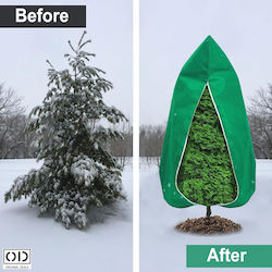Original Deals Anti-Frost Sack Cover for Trees Flowers Outdoor Plants Protects Against Snow Frost Birds Harmful Insects Waterproof Material Zipper Drawstring Size 120 x 180 Cm Green