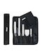 Set 5 Cuțite Pentru Patiserie Spatule + Toc Crem Oțel Inoxidabil Mânere Negre Din Plastic