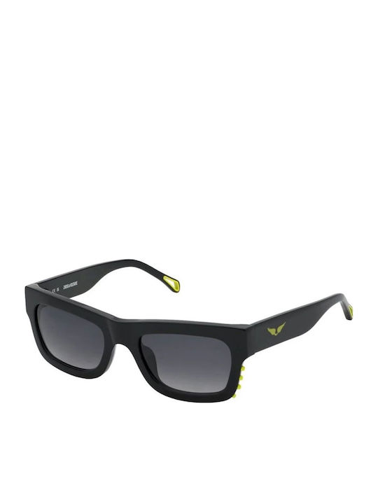 Zadig & Voltaire Women's Sunglasses with Black Plastic Frame and Black Lens