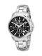 Maserati Successo Herrenuhr 42mm Batterie mit Silber Metallarmband