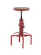 Scaune Bar Retro cu Înălțime Reglabilă Red 33x33x60-75buc