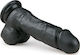 APH Realistic Dildo With Scrotum And Suction Cup Black 17.1cm
