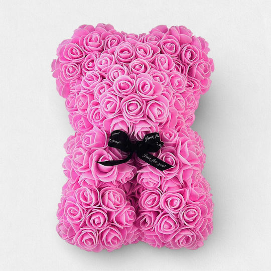 Dekoratives Teddybär Rosen Rosa 28x40cm
