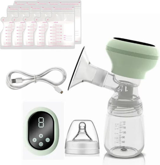 Kidizi Pompa de sân simplă electrică Funcționează cu baterie Fără BPA Transparent 180ml