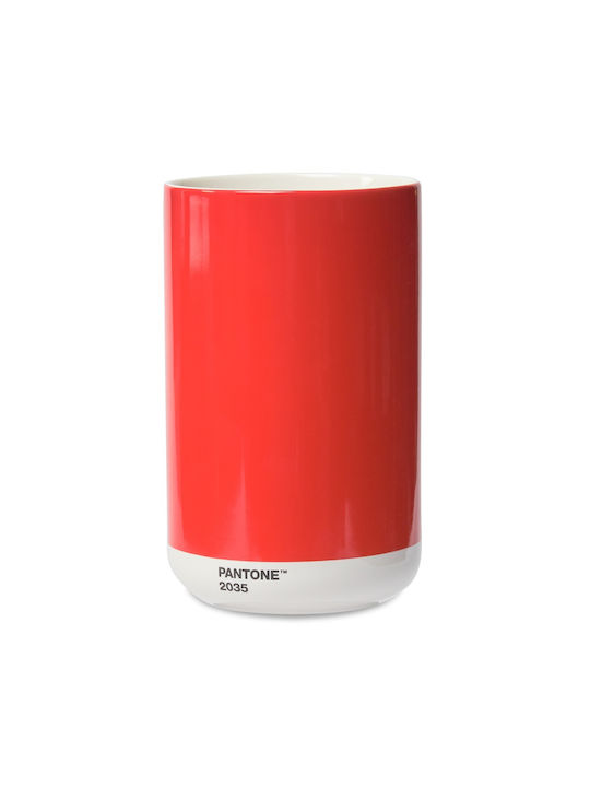 Pantone Decorative Vase Red 10.2x10.2x16.9cm