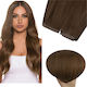 Hairpieces with Natural Hair in Light Chestnut Color 4 55cm