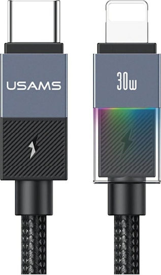 Usams USB-C to Lightning Cable 30W Black 1.2m (SJ776USB01)