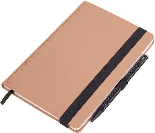 Troika Slimpad Carnet A5 cu Elastic și Suport pentru Stilou Maro