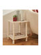 Square Side Table Wooden Ecru M40xL40xH45cm