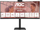 AOC CU34E4CW Ultrawide VA HDR Curved Monitor 34" QHD 3440x1440 with Response Time 4ms GTG