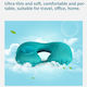 Inflatable Silk Travel Pillow Blue