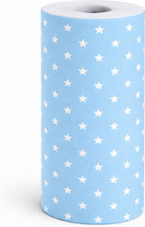 Cotton Fabric Roll Star 24cm x 5m Light Blue T5...