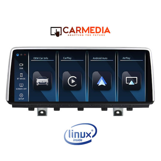 Carmedia Ηχοσύστημα Αυτοκινήτου για BMW X5 (F15) 2014-2017 (Bluetooth/USB/WiFi/GPS/Apple-Carplay/Android-Auto) με Οθόνη Αφής 10.25"