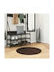 vidaXL Huarte Anti-slip Rug Round Brown