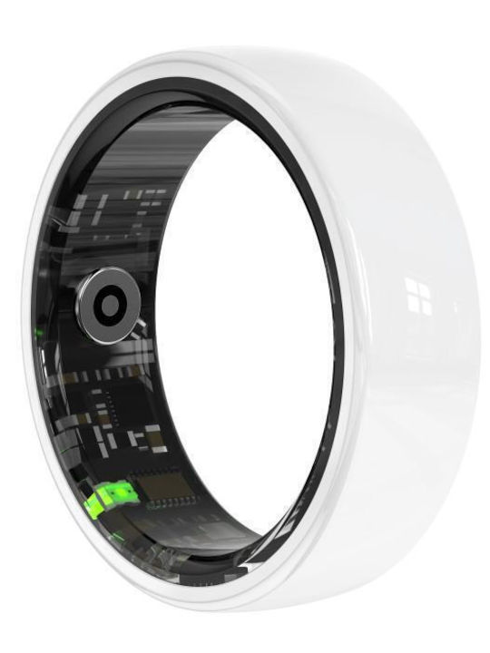 Smart Ring R12 Size 8 Heart Rate Support Blood Oxygen Sleep Monitoring Women's Health White