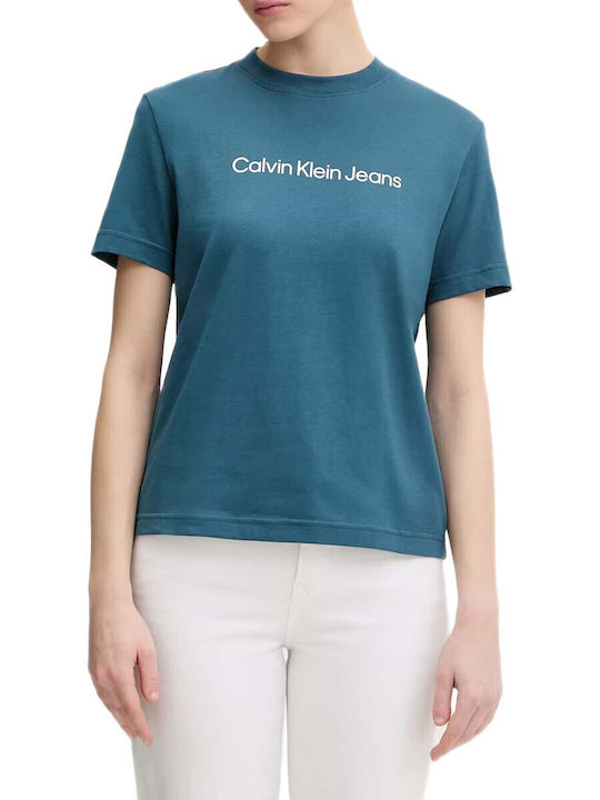 Calvin Klein Γυναικείο T-shirt Πετρόλ