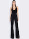 Women's Fabric Trousers Flared Black