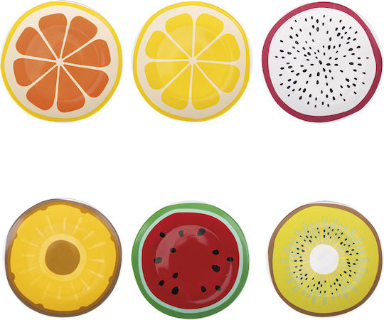 Villa D'Este Fruit Life Πιάτο Γλυκού από Πορσελάνη Πορτοκαλί 19.2cm 6τμχ