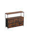 Shelf Wall Rustic Coffee 100x30x80cm