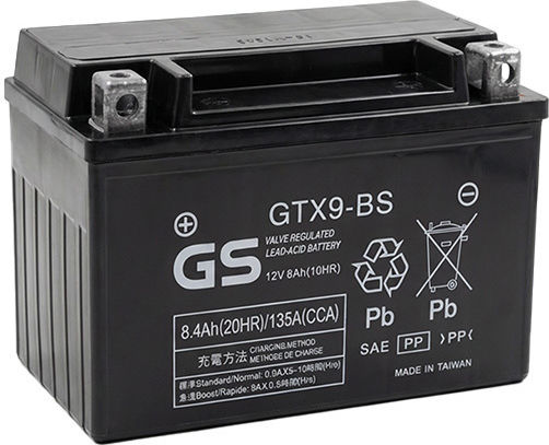 GS Inchis Baterie Motocicleta YTX9-BS 135A cu Capacitatea 8Ah