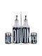 Villa D'Este Oil & Vinegar Set with Salt & Pepper Glass with Flow 350ml