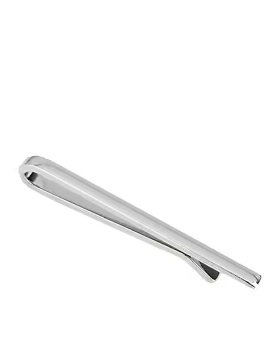 Metallic Tie Clip Silver