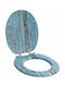 vidaXL Toilettenbrille Kunststoff Blau