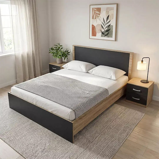 Athos Κρεβάτι Υπέρδιπλο για Στρώμα 160x200cm Ανθρακί Athos Κρεβάτι Υπέρδιπλο για Στρώμα 160x200cm Ανθρακί