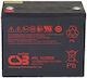Csb Battery Csb Battery Hrl1225w 12v 6ah 25w Pb F2