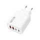 Încărcător Fără Cablu cu 2 Porturi USB-A și 2 Porturi USB-C 120W Livrarea energiei / Quick Charge 3.0 Albς