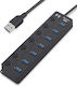 Usb Hub Hb7 3.0 High Speed 7 Port Usb 3.0 On Off Button High-speed Usb 3.0 Connection