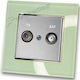 TV Antenna Satellite Aerial Socket Silver Matte...