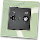 TV Sat Terminal Socket Black Frame Mint Glass H...
