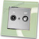 TV Sat Terminal Socket Silver Frame Mint Glass ...